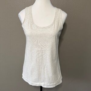 Pure Jill Pima Cotton Neutral Layering Scoop Neck Sleeveless Soft Tank Top XS